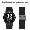 Watch Bands Wocci elastic nylon strap 18mm-22mm tightly woven strap for quick release and replacement with stainless steel buckle Q240510