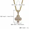 Colliers de pendentif micro-pavé CZ Stone Lucky Poker Pendants Heart Men Hip Hop Bling Out Rappen Jewelry Party Gift