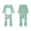 Ärmeln leere Sublimation Langes Bleichmittelbodysuit einteilige Bodys für Baby Jungen Mädchen 21 Farben JY04 S