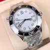 شاهد مصمم ميناتش النظيف Super Ocean 300m Watch Watch Ceramic Frame Automatic Automatic Mechanical Watch 316 Watch Stainsit Steel Watch