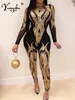 Sexy Long sleeve Sequin bodycon jumpsuit women body bodysuit one piece birthday party nightclub outfits womens jumpsuits overall 240511