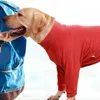 Hundkläder husdjur jumpsuit ganska fyra leggings fleece romper för vintern