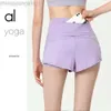 Desginer als yoga aloe kvinna byxa topp kvinnor ursprunghög midja sommarsportshorts för kvinnors anti bländträning gym löst passande dansbyxor