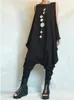 Damen Jumpsuit Mode ärmellose Harem Long Hosen Harajuku Street Outfit Sty