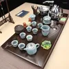 Tea Trays eftermiddag kinesiska uppsättningar ceremoni magnetiska söta matcha resor set gaiwan keramik teier avec tasses jingdezhen porslin