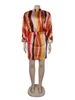 Casual Dresses Wmstar Women In Summer Holiday Striped Bandage Elastic Waist Street Wear Mini Dress Wholesale Drop