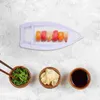 Dinnerware Define estilo japonês Sushi Plate Boat Sashimi Bandeja de frutos do mar sobremesas de sobremesa de lanches