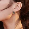 Boucles d'oreilles 925 argent sterling rond à balle luxueuse luxe mode simple bijoux de bijoux niche 18 km de conception en or kpop kpop