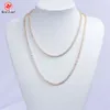 Redleaf Högkvalitativ 3mm 4mm D VVS1 Hip Hop Chain Sterling Sier Moissanite Tennis Necklace för bröllop