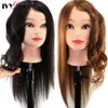 Mannequin Heads HomeProduct Center100% wahre menschliche Haarstyling -Head Professional Beauty School Salon Praxis Q240510