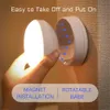 360 Geroteerde PIR -bewegingssensor LED Nacht Licht Wandlampen oplaadbaar onder Cabinet Light Wireless Closet Night Lamp 240507