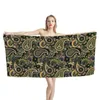 Serviette tribale de cajou de cajou de cajou l'imprimé de fleur de salle de bain salle de bain absorbant absorbant doux plage adulte enfants nageur la forme physique