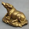 Figurine decorative Statue di rame Lucky Feng cinese Shui Brass Anno in ottone Pure Zoidac Ox Ox Figurina