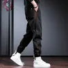 Herrbyxor 2024 Spring Elegant Fashion Harajuku Slim Fit Ropa Hombre Loose Full Match Casual Pants Button Pocket Cargo Pants Sports Pantsl2405