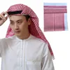 Schals islamische Kleidung Männer Saudi -Arabisch Dubai Traditionelle Kostüme Muslimische Accessoires Turban Beten Hut Plaid für Kopfschal