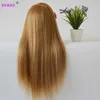 Têtes de mannequin Tête de formation à cheveux longs à 100% Utilisé pour les coupes de cheveux en tresse avec porte-perruque à clip Q240510