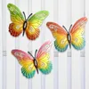 Figurines décoratives décor mural papillon métal 7 couleurs papillons sculpture fer intérieur extérieur suspendu art pour la clôture de jardin de jardin à la maison