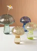 Vasen kreative Pilzglas Vase Pflanze Hydroponische Terrassenkunsttischhandwerk Flasche