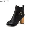 QPLYXCO Sale New elegance Big Small Size 31-50 Winter warm ankle Boots shoes Women short plush Boots high hells T3-3