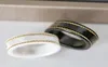18K Gold Ring Stones Fashion Proste litery Pierścienie dla kobiety Para wysokiej jakości materiały ceramiczne mody biżuterii1981794