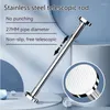 Shower Curtains 35-80cm Non Punching Multifunctional Stainless Steel Tension Curtain Rod Household Bathroom Hanging Pole Extendable