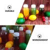 Bouteilles de rangement 12 pcs conteneurs yogourt bouteille de smoothie pour animaux de compagnie avec couvercles la bouche large