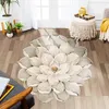 Teppich Teppich Bürostuhl Bodenmatte 3d Blumenform bedruckt weicher Computertisch Schlafzimmer Dekoration Wohnzimmer Teppiche