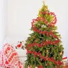 Decorative Figurines 5.9ft/180cm Christmas Red Berry Garland Optional Lighting Indoor Artificial Wreath Decoration For Year Holiday