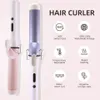 Curling per capelli professionale in ferro bigottale elettrico Ceramico LCD Display a rotazione a rotazione a rotelle Curl Water Curl Tools 240425