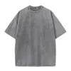 T-shirts masculins 230 g de coton pur t-shirt t-shirt t-shirt t-shirt taille 7 hommes courte couleur solide hip hop lâche h240508