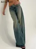 Jeans femminile jacuqeline bassa vita donna vintage dritta pantaloni in denim retrò pantaloni da donna gamba gamba harajuku coreano moda 2024