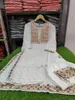 Ethnische Kleidung weiße Palazzo für Diwali Handarbeit genäht
