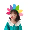 Hair Accessories Headdress Floral Headwear Sunflower Kids Birthday Party For Stall Market Summer Teenagers Selfie Props