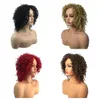 Perruques courtes en gros Femmes bouclées Curly Wig Wavy Wig Naturellement bouclé, tresse résistante à la chaleur Wig Full Wig avec une frange