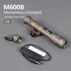 Tactical Surefir M600 M600B фонарик металлический CNC Fit 20 мм Picatinny Rail, тактические фонарики, включены выключателя давления