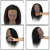 Mannequin Heads African Mannequin Head Woven Maniqui Hair Doll Real Human Training Hairdresser Model Natural Female Haircut Kit Wig Q240510