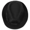 Berets Kids Fedora Chapeaux Girls Girls Girls Children Gentleman Dancing Performing Performance Hat for Head Cirth of 56-58cm (noir)