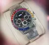 Beliebte Unisex Day Date Uhrzeit Uhren -Mode -Colofrul Diamanten Ring Männer Watschen Frauen Quarz Batterie Damen Präsident Kettenarmband Uhrengeschenke