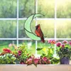 Figurine decorative Bird Bird Statened Suncher per decorazione della finestra Porta della parete Acrilica ACPENDANTE CASA DELL'OUTDOOR DELL'OUTDOOR Garden