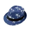 Berets 2024 Men de la frontière pour hommes Small Brim Top Hat Jazz Summer Sunwoor Straw Sunhat Beach