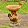 Trädgård liten djur fågel matare kolibri badkar utomhus dekorativa ornament skulptur harts hantverk