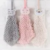 Towel Chenille Hand Cartoon Microfiber Towels For Kitchen Bathroom Absorbent Quick-Drying With Hanging Loops Bath Tools