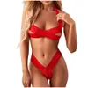 Leuke lingerie sexy dames kanten lingerie nek hangende tweedelige set