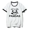 Frauen T -Shirts Panda Shirt Frauen lustige Grafik Harajuku Tee weibliche Y2K -Kleidung