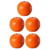 Decoratieve bloemen 5 pc's oranje model levense decoraties fruit peuter speelgoed plastic spelen sinaasappels rekwisieten gesimuleerde modellen nep