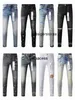 Jeans viola maschi jeans designer jeans masks skinny jeans designer di lusso denim pantalone bicchetta in difficoltà motociclisti blu jean slim fit p3