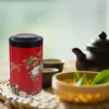 Garrafas de armazenamento Tinplate Tea Home Solder Candy Jars com tampas fazendo latas