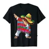 Men's T-Shirts Retro Dabbing Mexican Poncho Cinco De Mayo Men Sombrero Funny Dab T-Shirt Vintage T-Shirts Style on Sale Young Tops Shirt Woman T240510