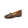 Scarpe casual eagsity mucca in pelle scamosciata in pelle da donna penny loafer ladies ladies brown slip on pigrate