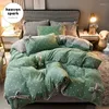 Beddengoed sets bowknot gilrls gesneden set winter zachte warme deken cover flanel quilt dekbed kinderbedden beddengoed